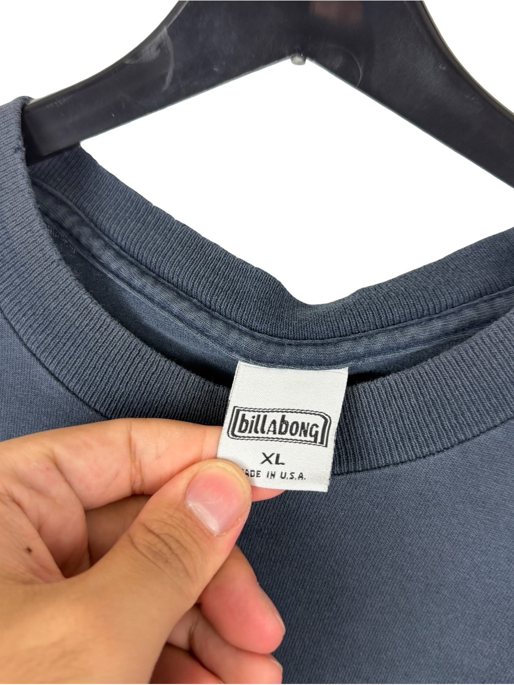 Vintage 90s Billabong 73 Surf Streetwear Single Stitch Blue Logo Shirt Size XL - Picture 8 of 8